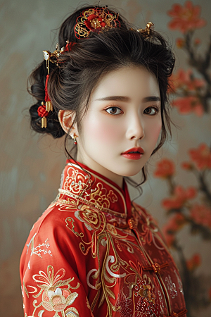 妆造发型艺术写真摄影图