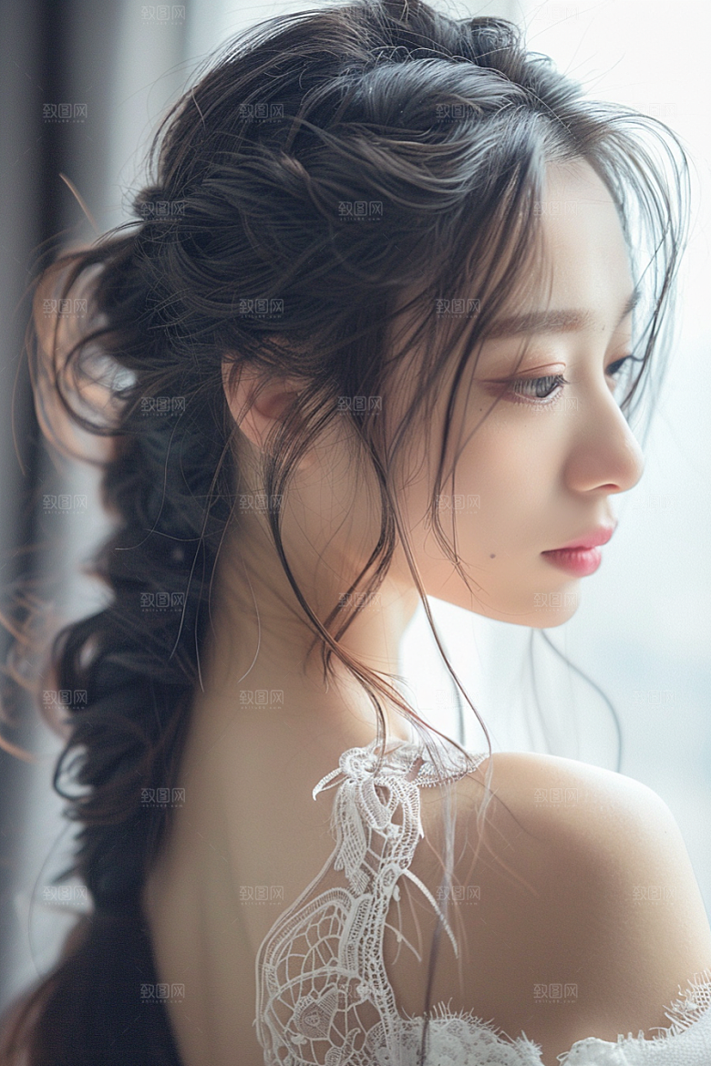 妆造发型人物写真摄影图