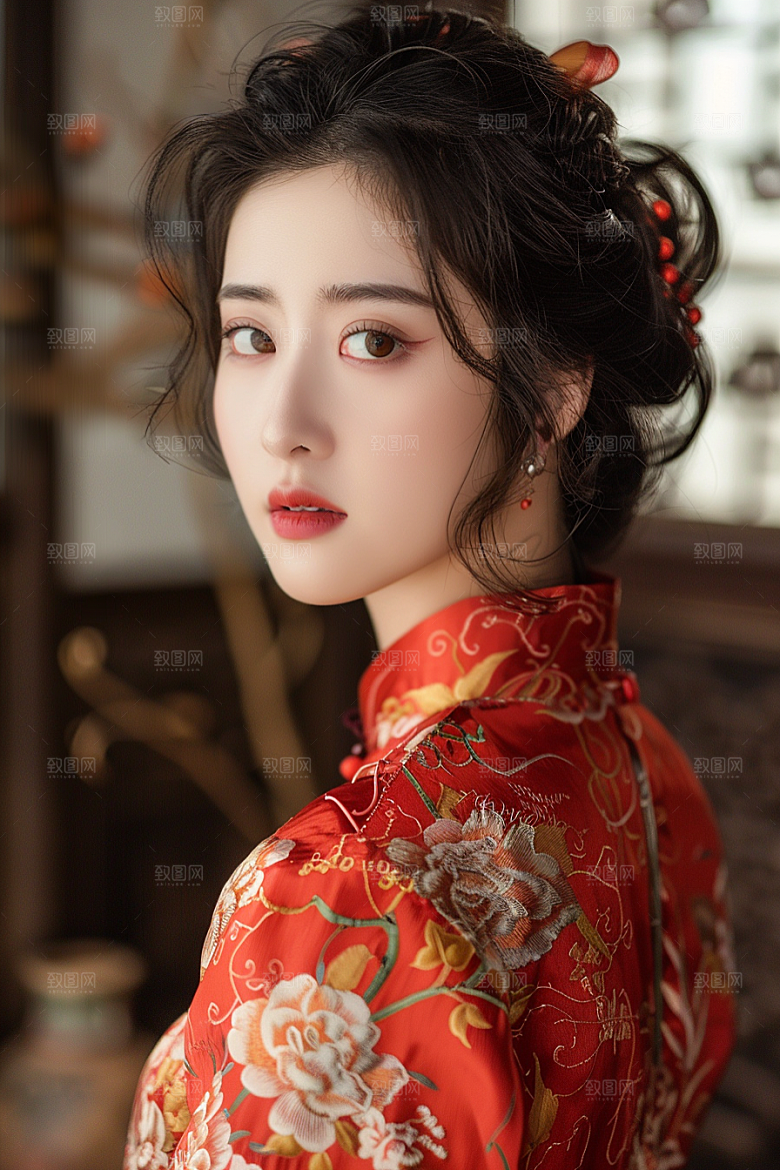 妆造发型人物写真摄影图
