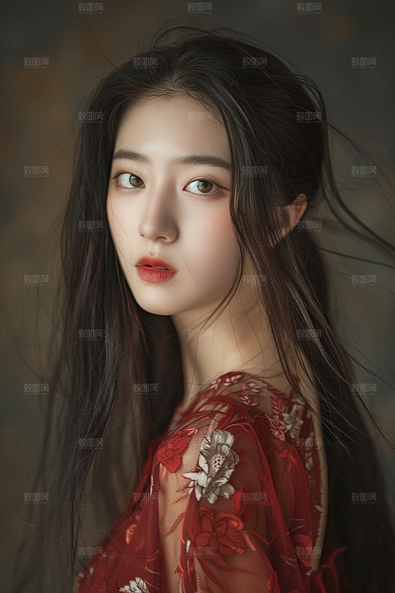 妆造发型美妆肖像摄影图