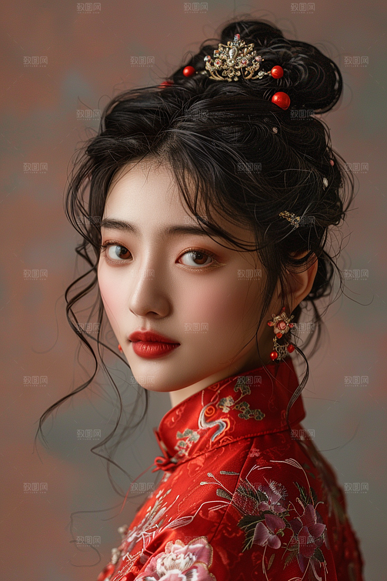 妆造发型艺术发型美妆造型摄影图