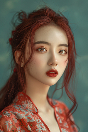 妆造发型美妆唯美摄影图