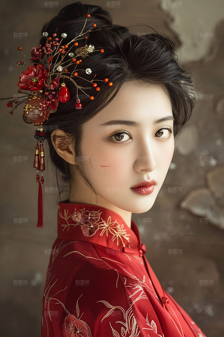 妆造发型彩妆唯美摄影图