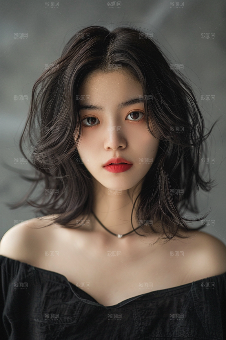 妆造发型唯美彩妆摄影图