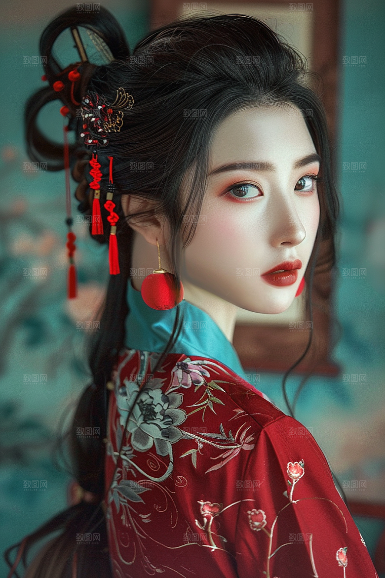 妆造发型肖像艺术摄影图