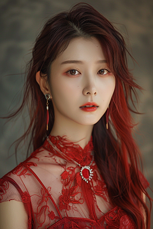 妆造发型美妆人物摄影图