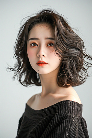 妆造发型肖像美妆造型摄影图