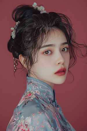 妆造发型艺术美妆造型摄影图