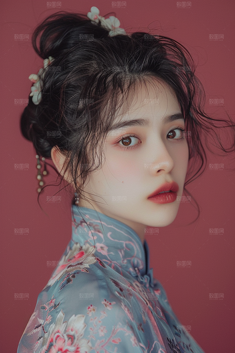 妆造发型艺术美妆造型摄影图