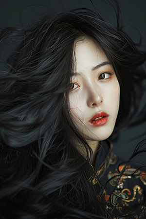 妆造发型肖像美妆造型摄影图