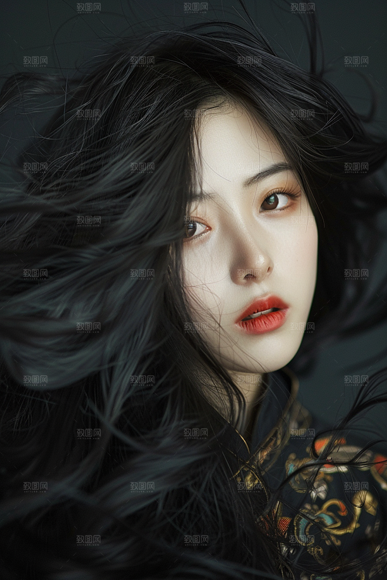 妆造发型肖像美妆造型摄影图