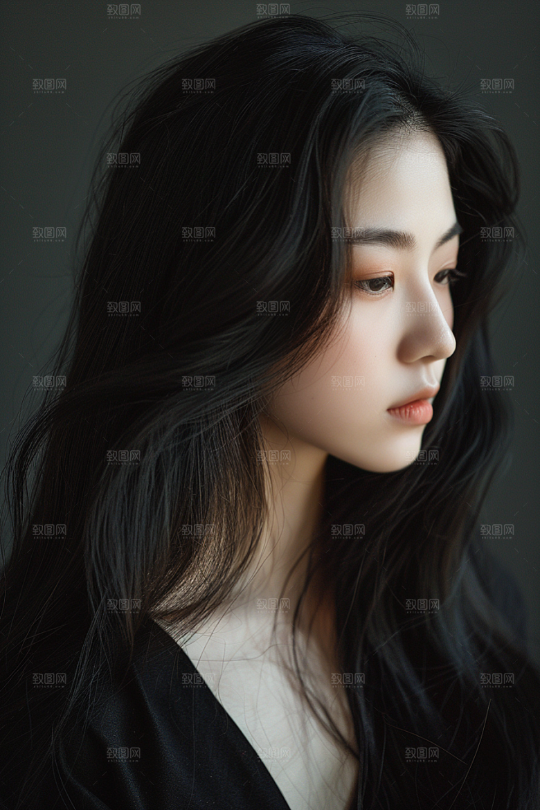 妆造发型彩妆艺术发型摄影图