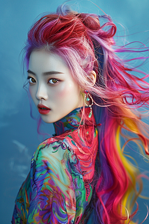 妆造发型写真高清摄影图