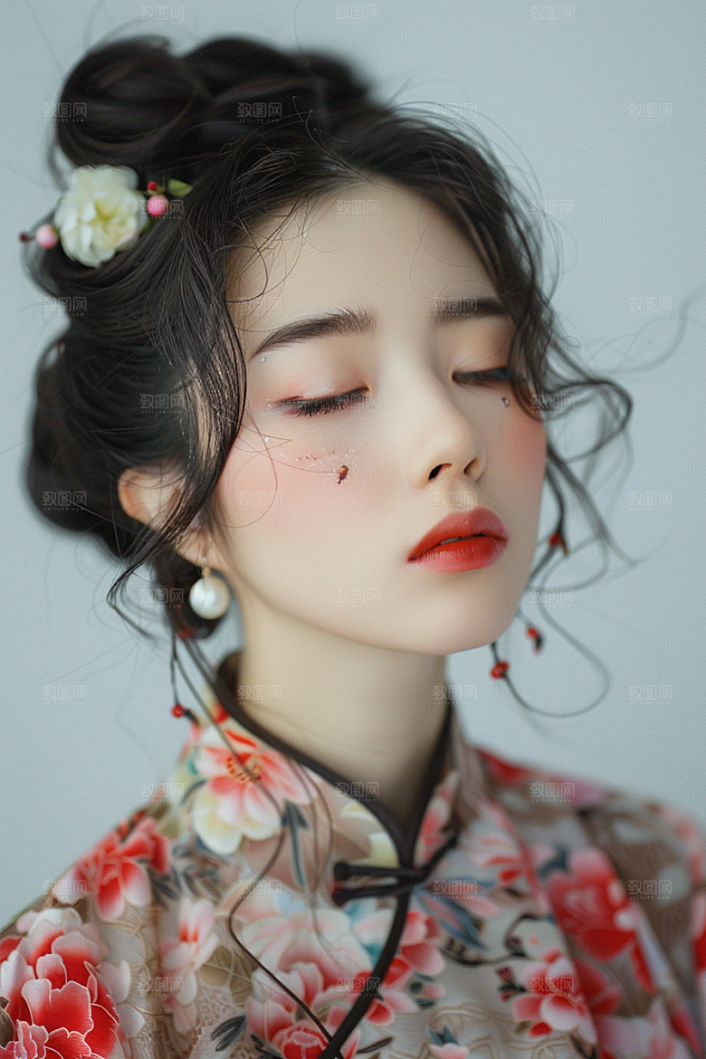 妆造发型彩妆艺术摄影图
