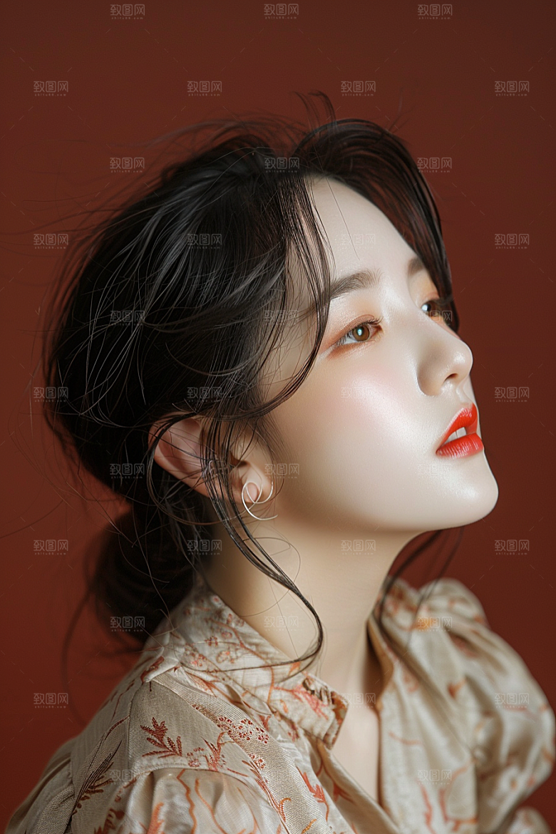 妆造发型唯美艺术摄影图