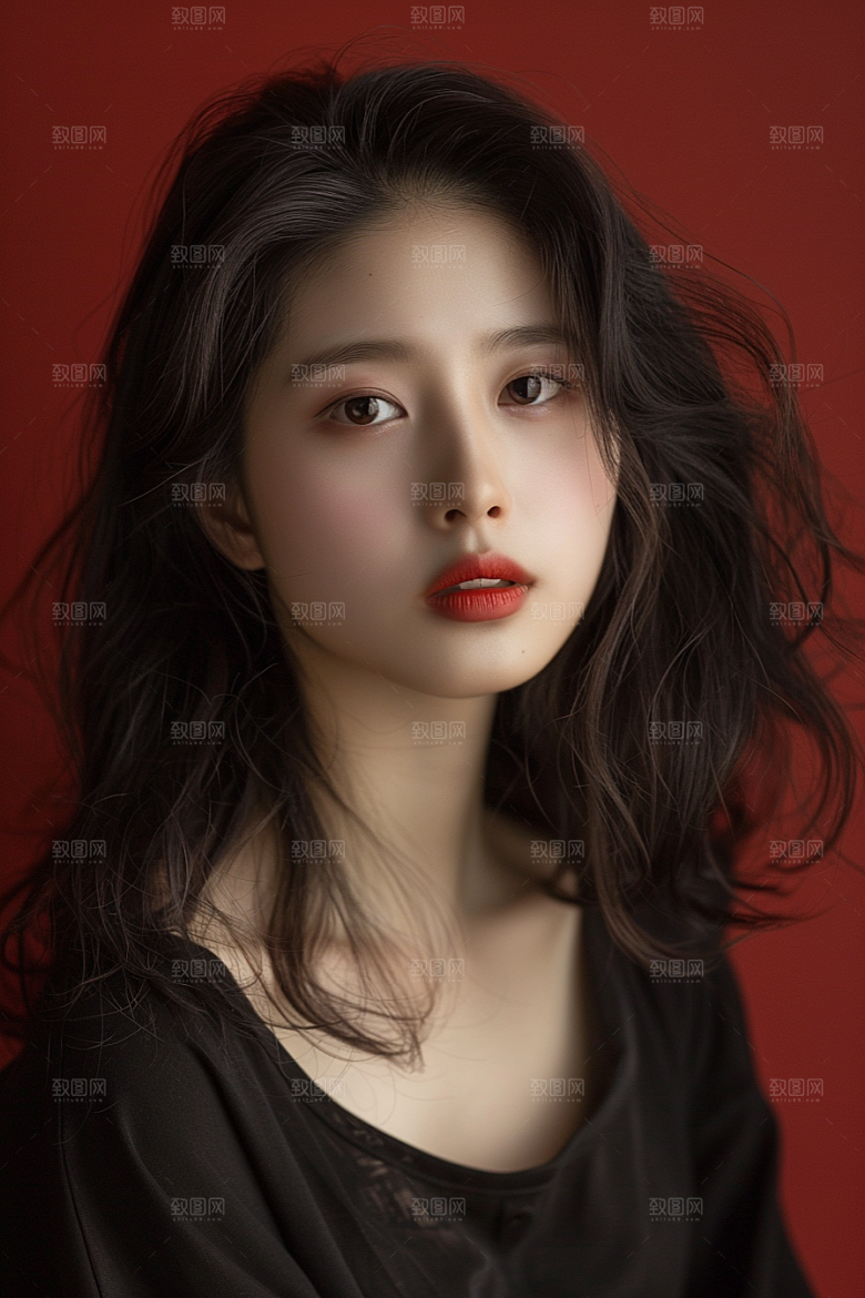 妆造发型人物艺术摄影图