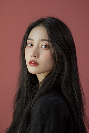 妆造发型肖像彩妆摄影图