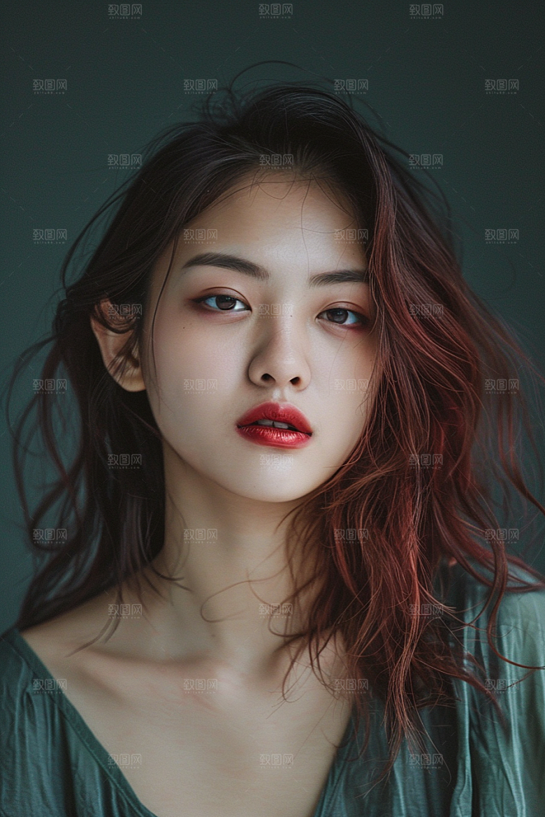 妆造发型肖像彩妆摄影图