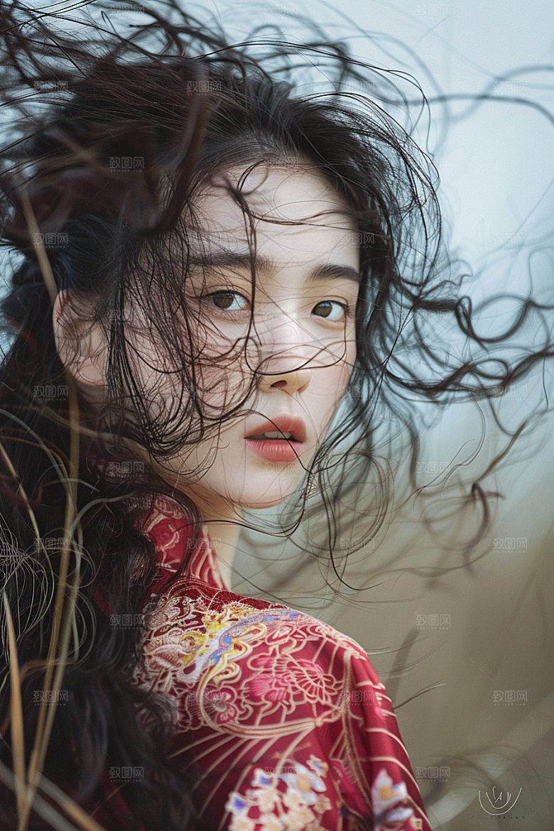 妆造发型写真美妆摄影图