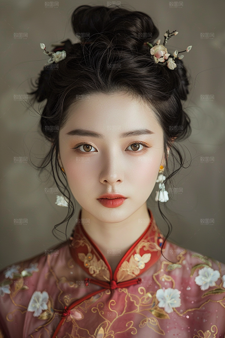 妆造发型写真唯美摄影图