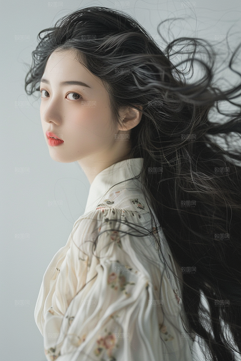 妆造发型艺术发型人物摄影图