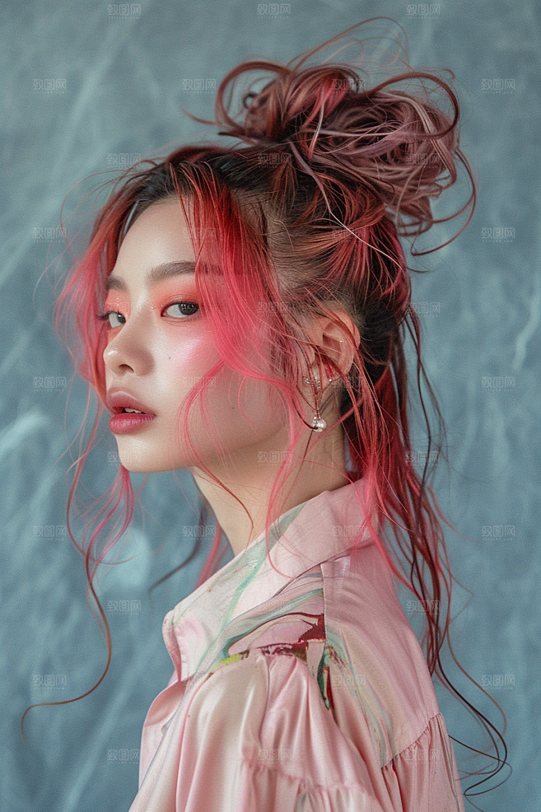 妆造发型唯美彩妆摄影图