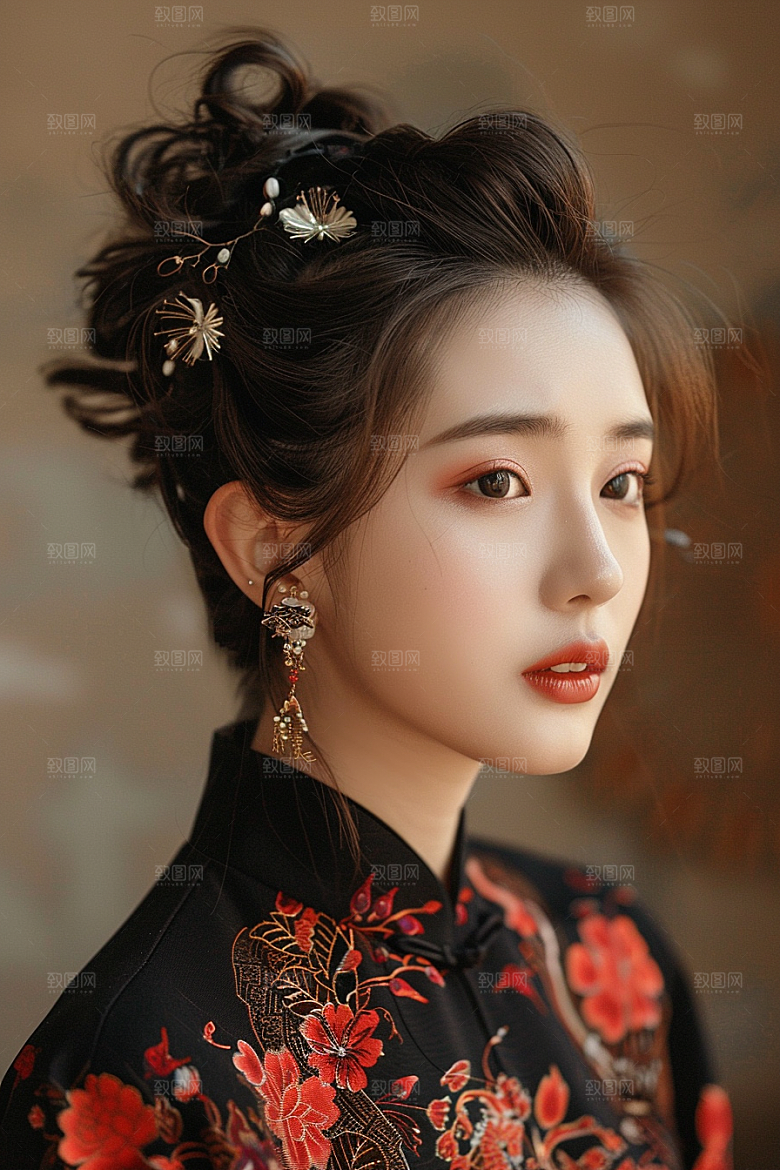 妆造发型艺术肖像摄影图