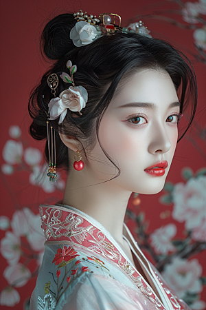 妆造发型美妆艺术摄影图