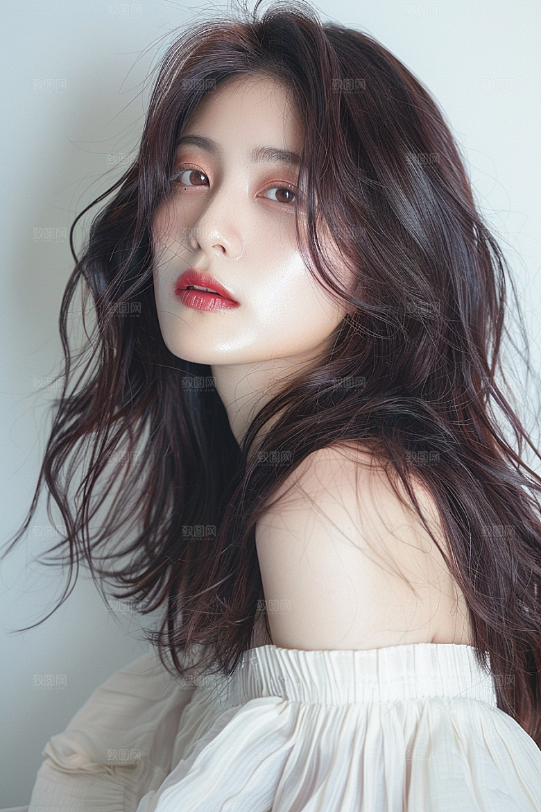 妆造发型美妆唯美摄影图
