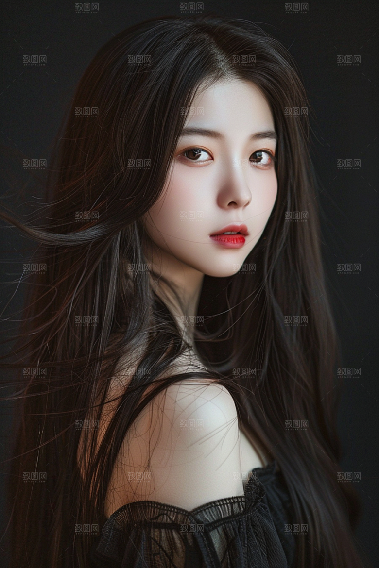 妆造发型唯美彩妆摄影图