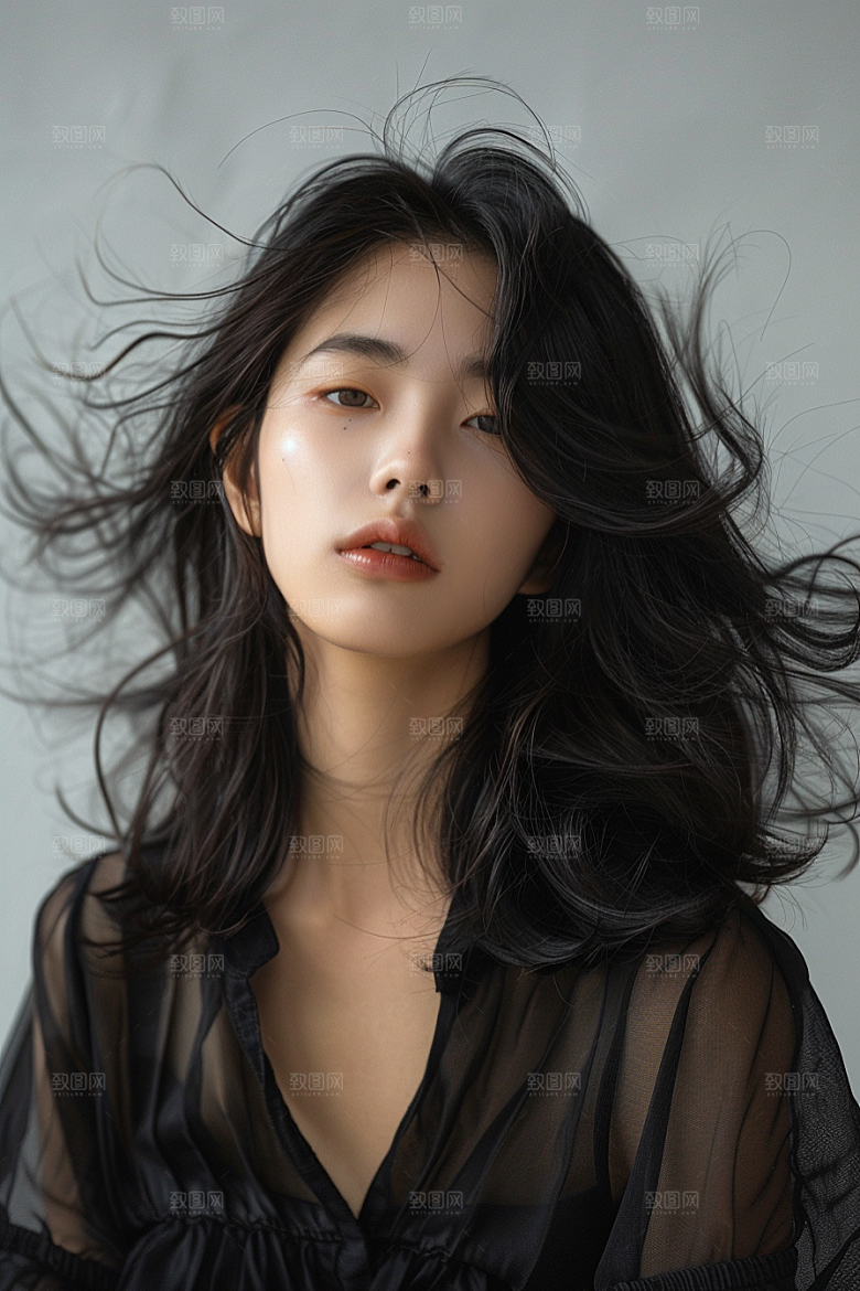妆造发型美妆人物摄影图