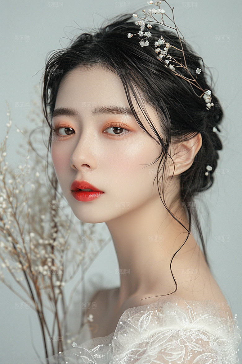 妆造发型高清彩妆摄影图