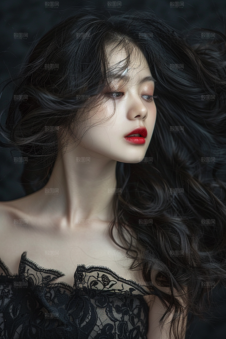 妆造发型肖像唯美摄影图