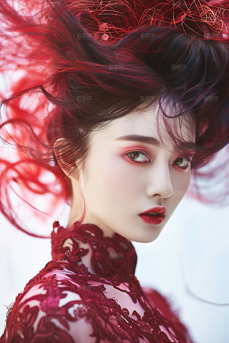 妆造发型艺术人物摄影图