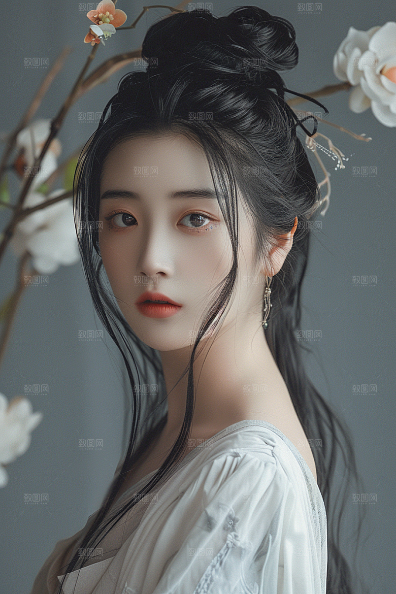 妆造发型艺术美妆摄影图