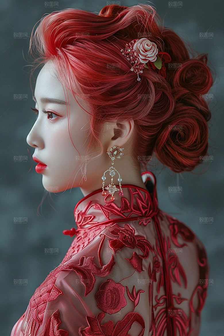 妆造发型写真美妆造型摄影图
