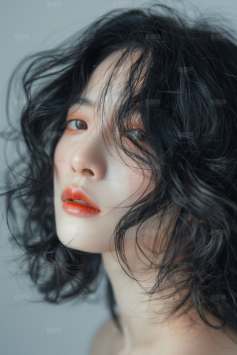 妆造发型彩妆高清摄影图