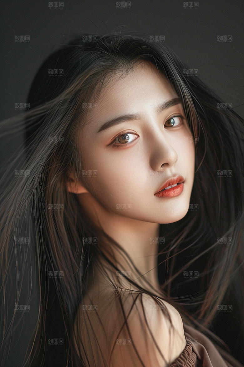 妆造发型唯美写真摄影图