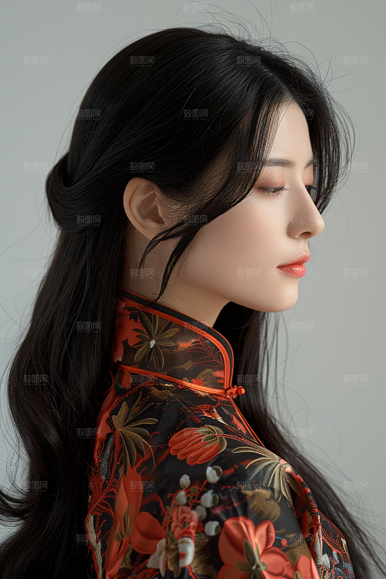 妆造发型高清美妆摄影图