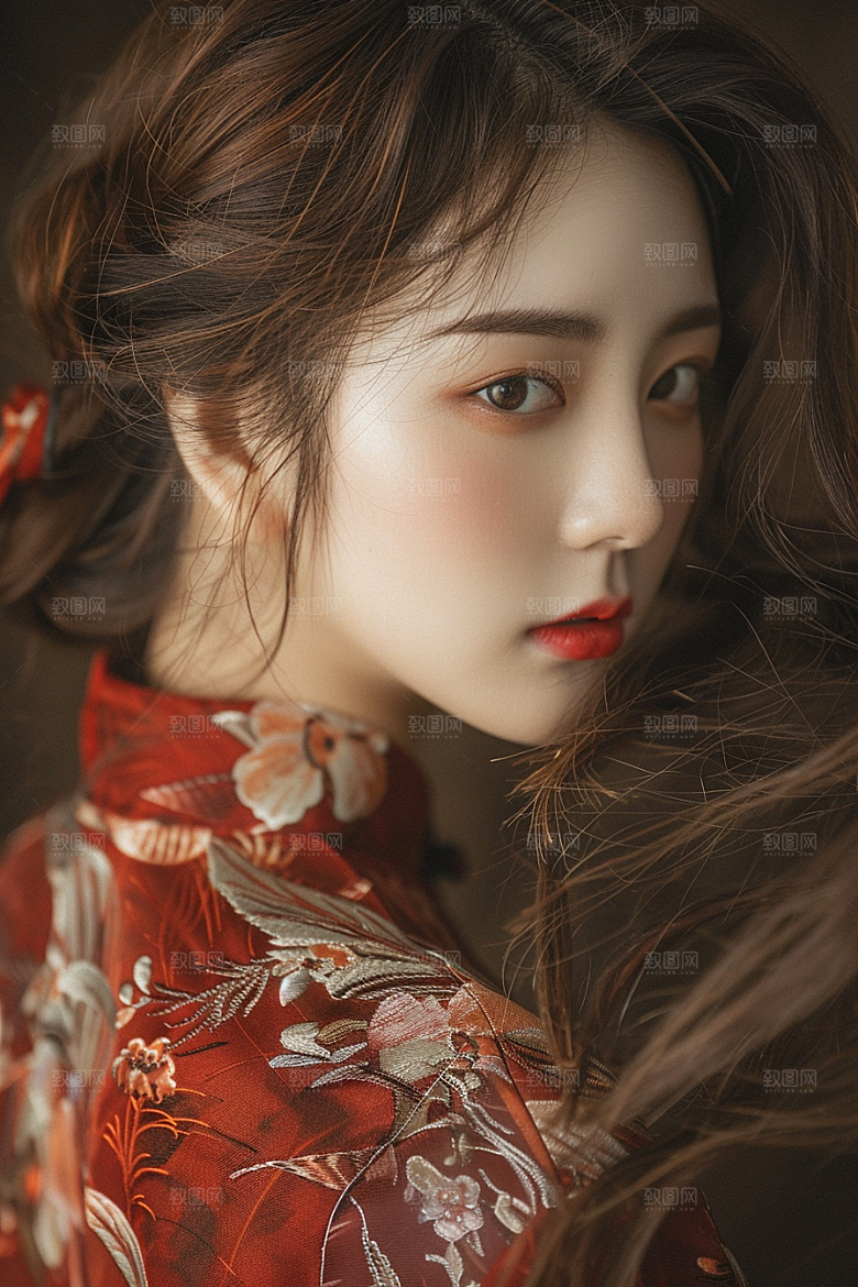 妆造发型唯美写真摄影图