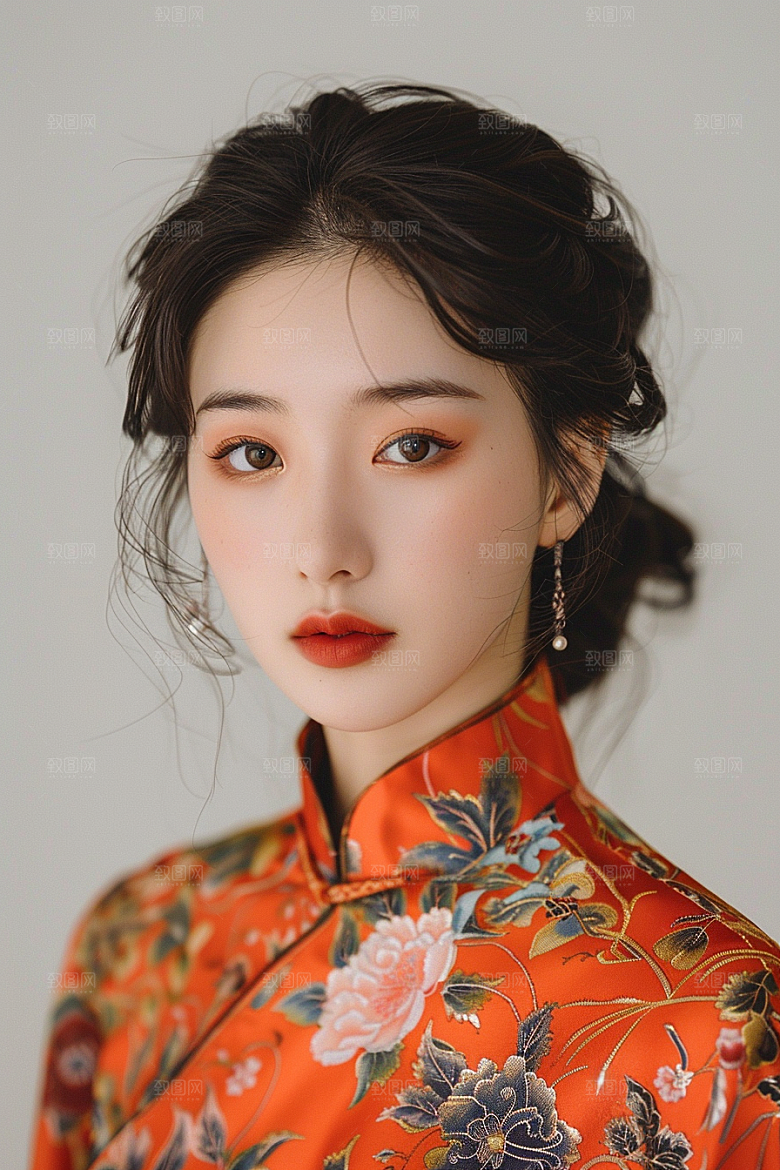 妆造发型艺术发型彩妆摄影图