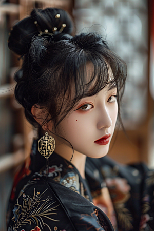 妆造发型肖像唯美摄影图