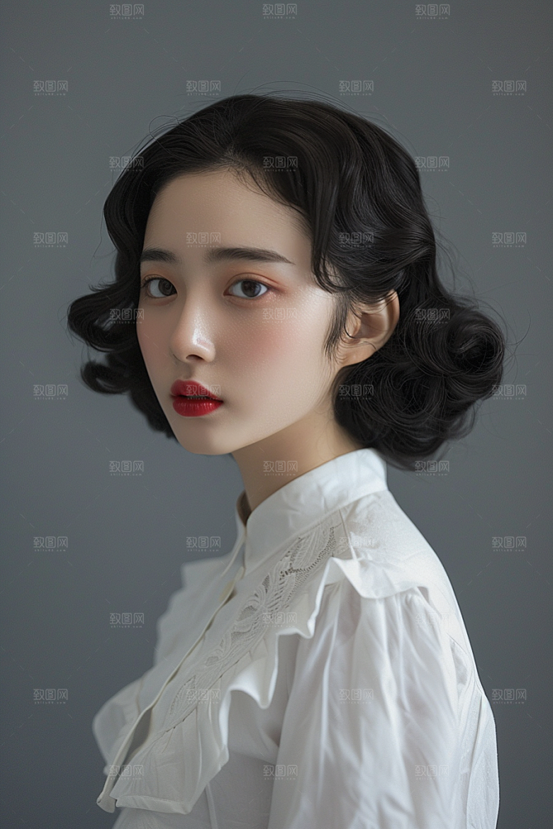 妆造发型美妆肖像摄影图