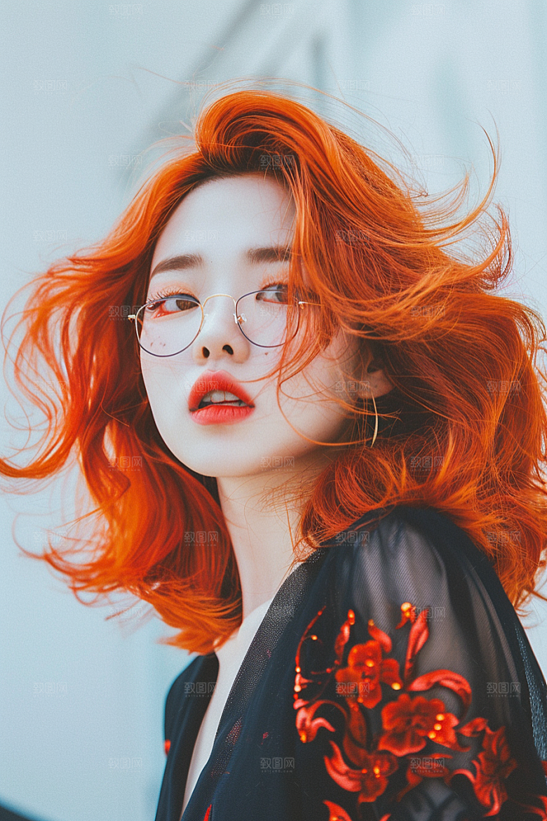 妆造发型写真唯美摄影图
