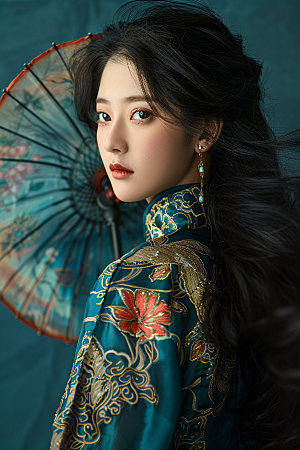 妆造发型唯美肖像摄影图