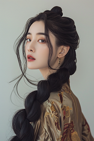 妆造发型唯美高清摄影图