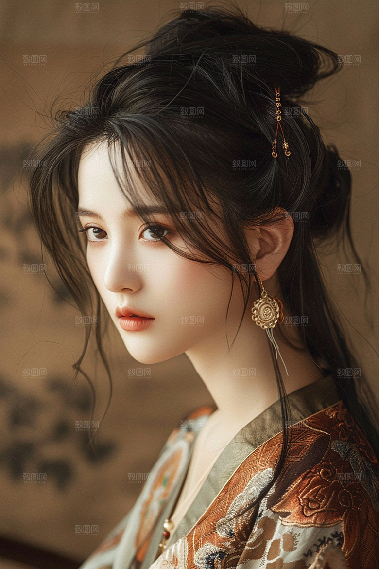 妆造发型艺术发型高清摄影图