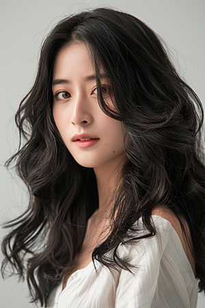 妆造发型人物彩妆摄影图