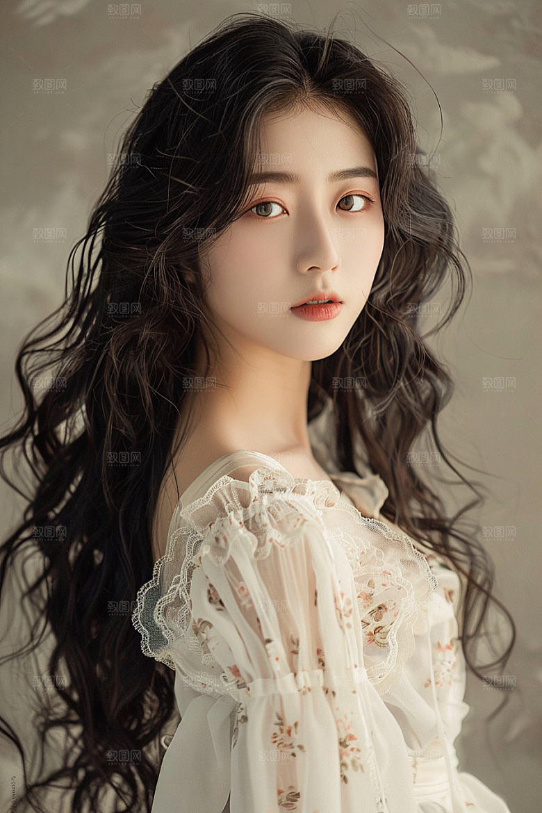 妆造发型美妆唯美摄影图