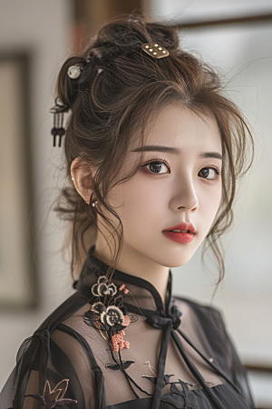 妆造发型彩妆高清摄影图